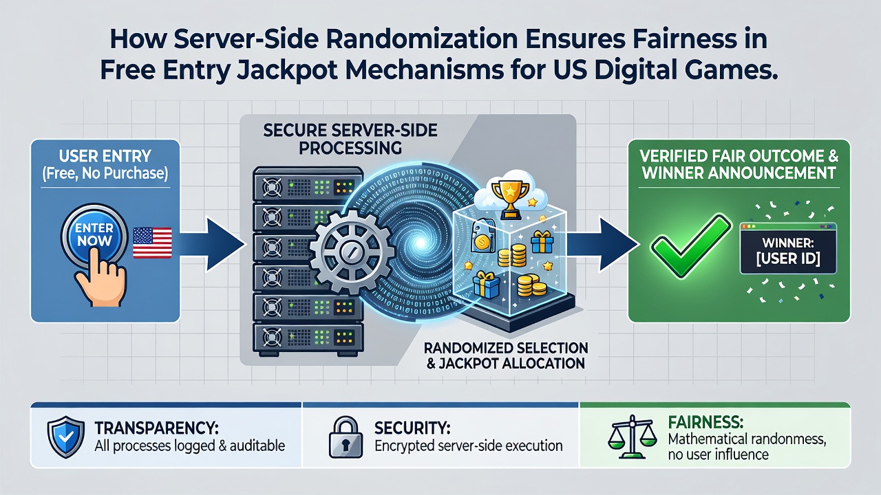 Comparison chart of server-side versus client-side randomization outcomes in digital contests