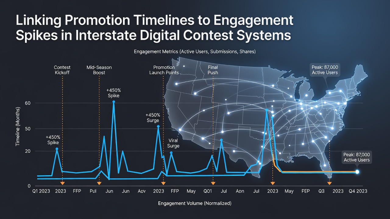 Graph illustrating spikes in user activity during promotional periods across states