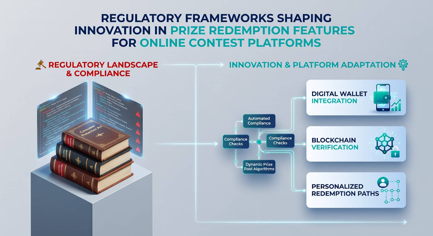 Technical architecture showing secure prize redemption flows under regulatory oversight