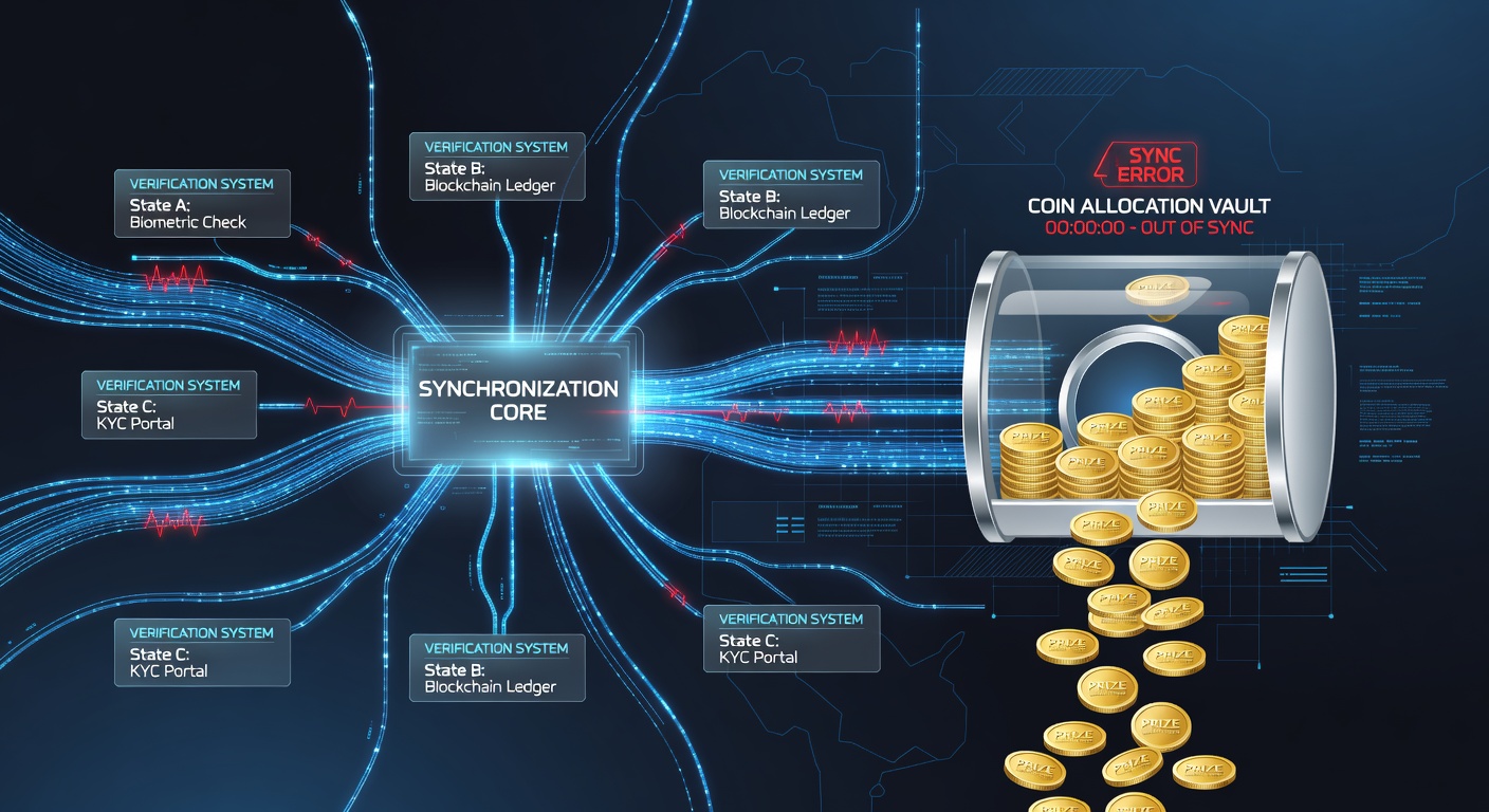 Overview of synchronization issues in digital prize verification and allocation systems